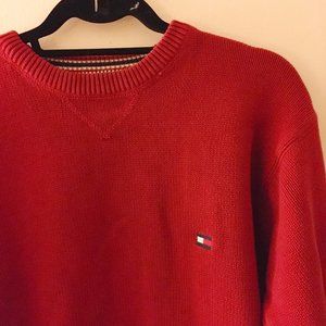 Vintage Tommy Hilfiger Red Crew Pullover- 90s Prep